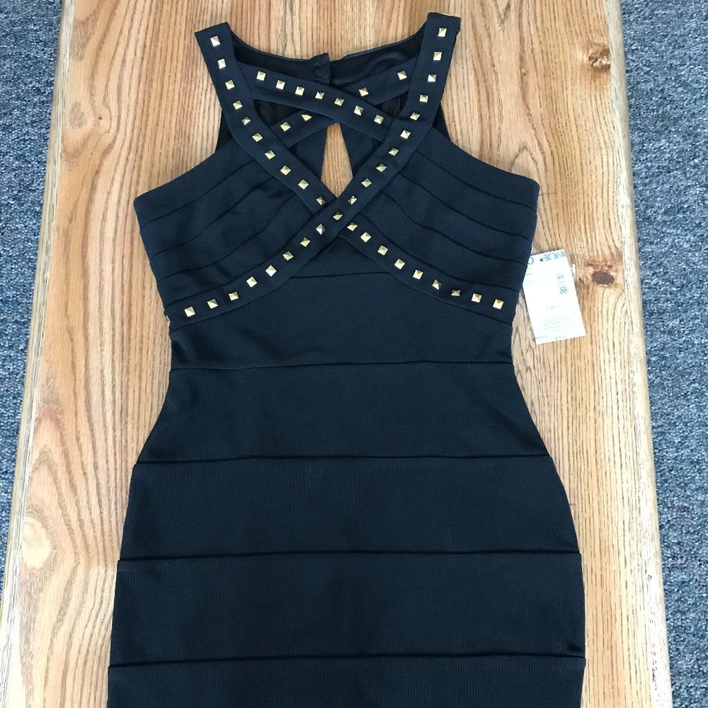NEW Bongo Junior's Studded Cocktail Cage Dress - Picture 3 of 3